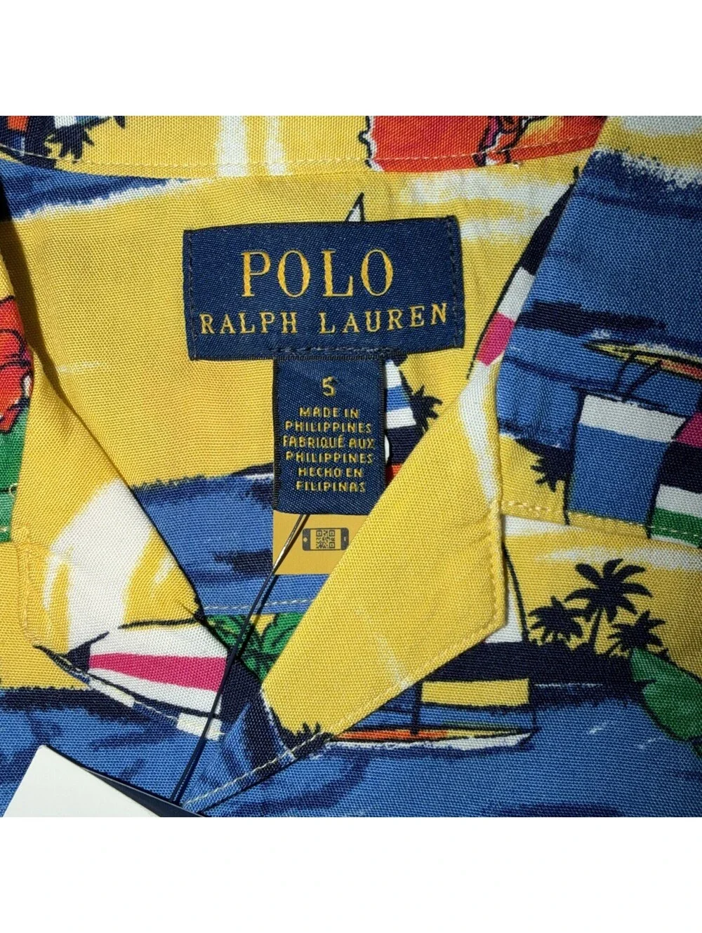 Polo Ralph Lauren ‘67 Boys Sz 5 Tropical Print Camp Shirt w/Embroidered Pony New